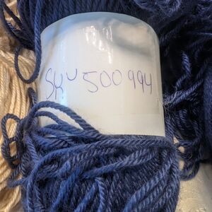 Deep Navy Yarn Skein for Home Accents - Rich Blue